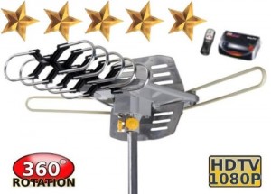 7. BoostWaves Outdoor Amplified HDTV UHF VHF Antenna w Remote Control