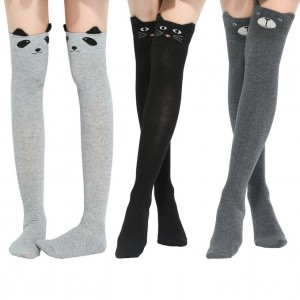 5. Sanwood Cute Animal Pattern Sock Stocking Knee Thigh High Stockings